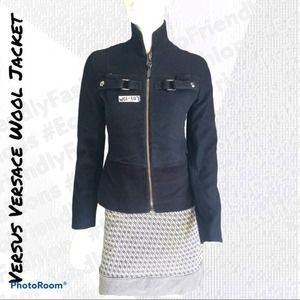 Versus Versace Women’s Wool Zip Up Jacket/Blazer